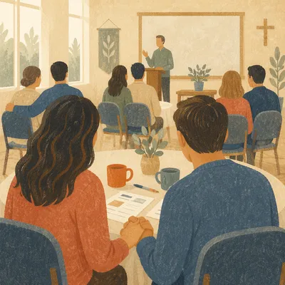 Couple at Church Marriage Retreat Workshop
