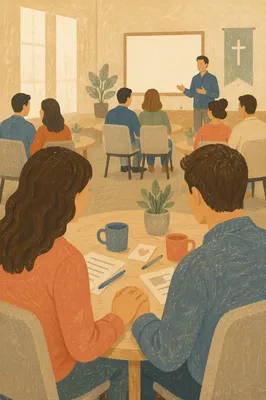 Couple at Church Marriage Retreat Workshop