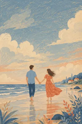 Couple Walking After Coastal Marriage Retreat