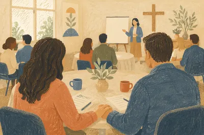 Couple at Church Marriage Retreat Workshop