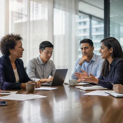Diverse Business Team in Conference Room