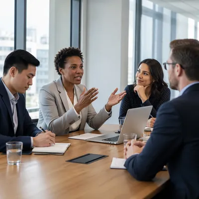 Diverse Business Team in Conference Room
