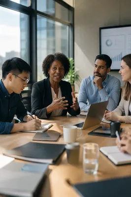 Diverse Business Team Meeting in Conference Room