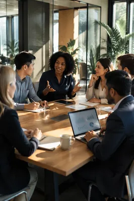 Diverse Business Team in Conference Room