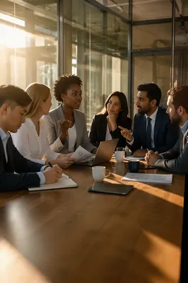 Diverse Business Team in Conference Room