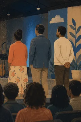 Multicultural Fellowship on Community Hall Stage