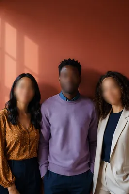 Multicultural Adults Standing Together in Studio
