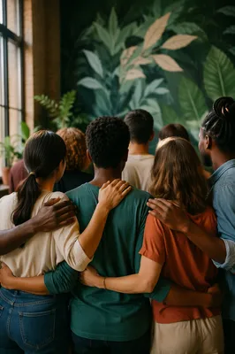 Multicultural Fellowship Group in Warm Unity