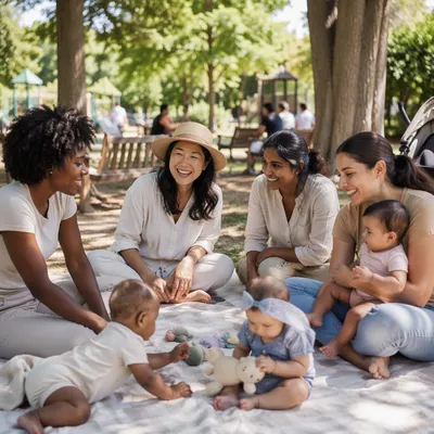 Mothers and Babies at Park Playdate