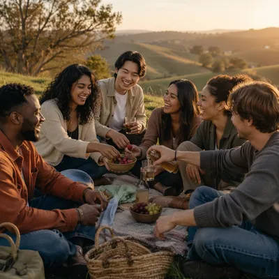 Diverse Young Adults Laughing in Fellowship
