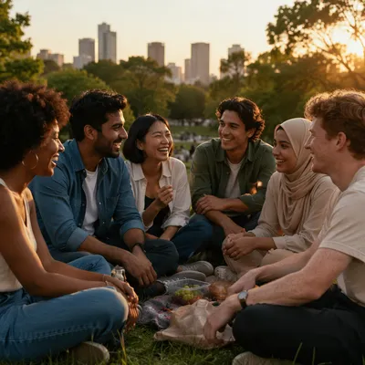 Diverse Youth Fellowship in Golden Hour Park