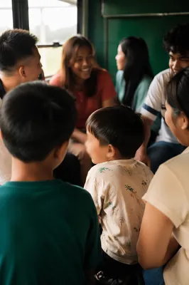 Diverse Youth Group Sharing Joyful Fellowship