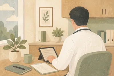 Doctor in White Coat Medical Office