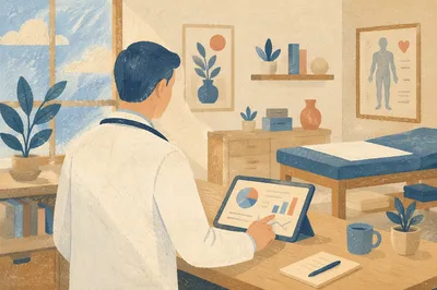 Reassuring Doctor in Calm Medical Office