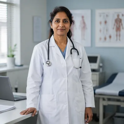 Female Doctor in Modern Medical Office