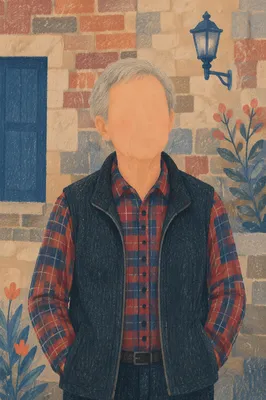 Gentle Elderly Portrait in Urban Daylight