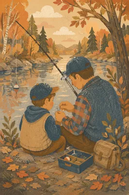 Father and Son Fishing Faith Talk