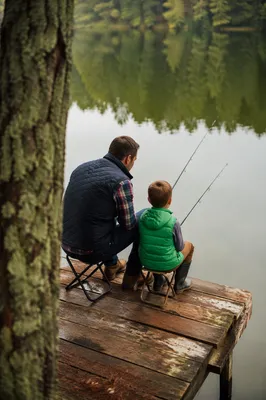Father and Son Fishing in Faith