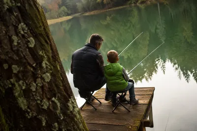 Father and Son Fishing in Faith