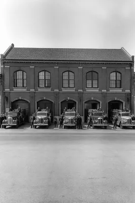 Firefighters at Historic Brick Fire Station