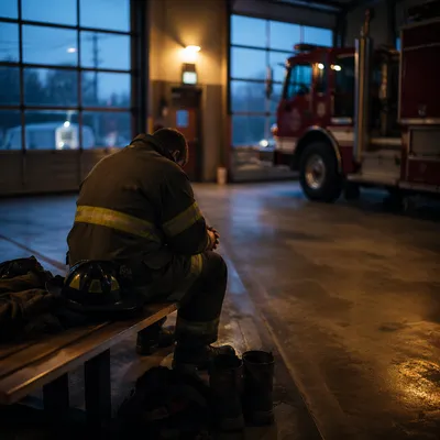 Firefighter Prayer at Dawn Fire Station