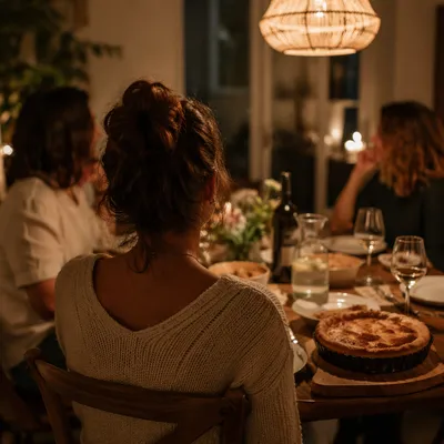 Joyful Friends Dinner Celebration at Home