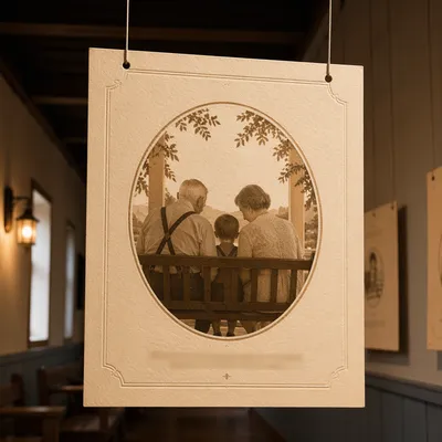 Heritage Family Card in Church Hallway