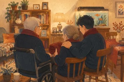 Warm Grandparents and Grandchild Family Fellowship