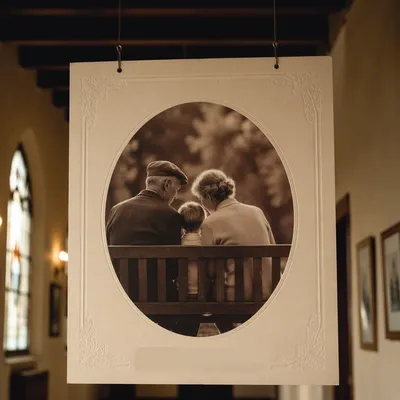 Heritage Family Card in Church Hallway