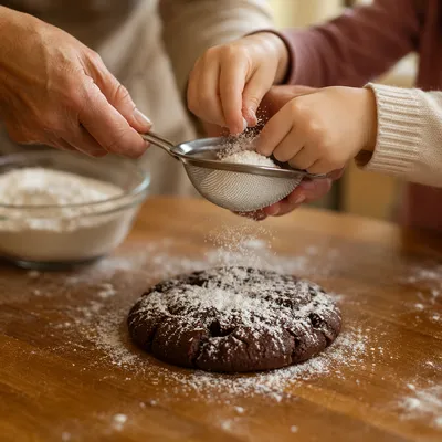 Grandmother Baking Cookies with Grandchildren