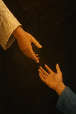 Hands Reaching in Warm Trust