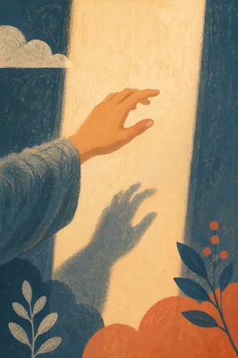 Gentle Reaching Hand in Golden Light