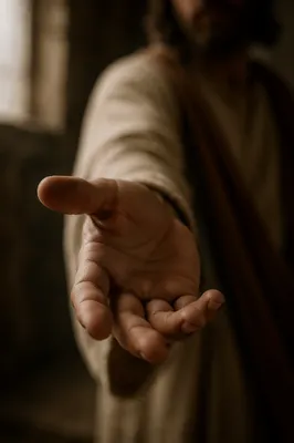 Gentle Hand Reaching Toward Viewer