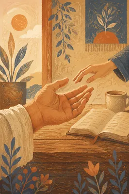 Gentle Hands Reaching in Morning Prayer