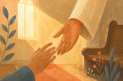 Helping Hands in Warm Chapel Light