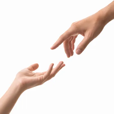 Gentle Hands Reaching in Hopeful Connection