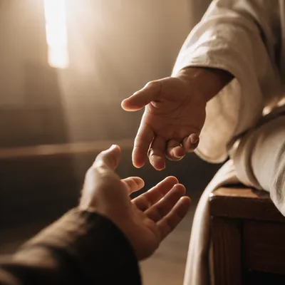 Helping Hands in Warm Chapel Light