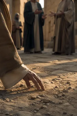Compassionate Hand Reaching Toward Dusty Stone
