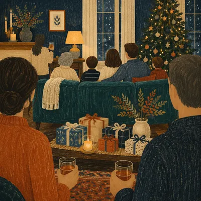 Happy Family Gathering in Cozy Living Room