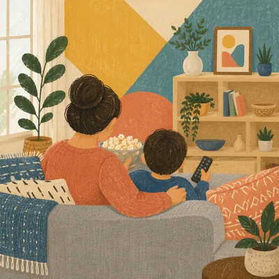 Cozy Family Movie Time at Home