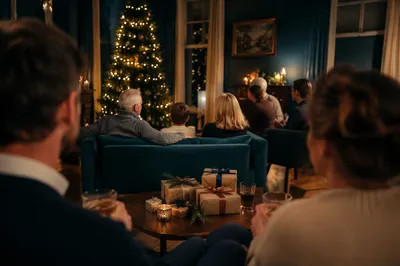 Happy Family Gathering in Cozy Living Room
