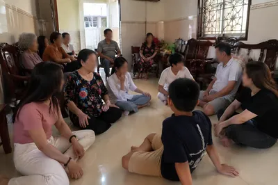 Joyful Multigenerational Family Gathering at Home