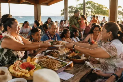 Beachside Family Feast at Golden Hour