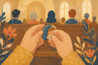 Hearing Aid Prepared for Quiet Church Service