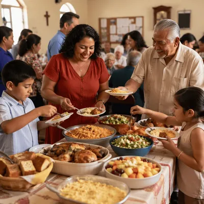 Community Potluck in Bright Parish Hall