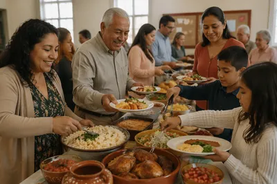 Community Potluck in Bright Parish Hall