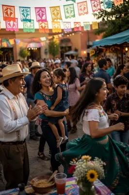 Joyful Hispanic Community Festival in Plaza