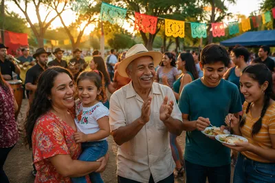 Joyful Latino Community Festival in Park