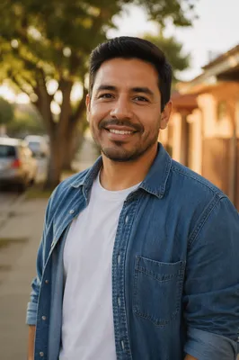 Friendly Latino Man on Neighborhood Street