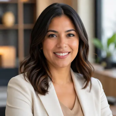 Warm Professional Headshot of Hispanic Woman